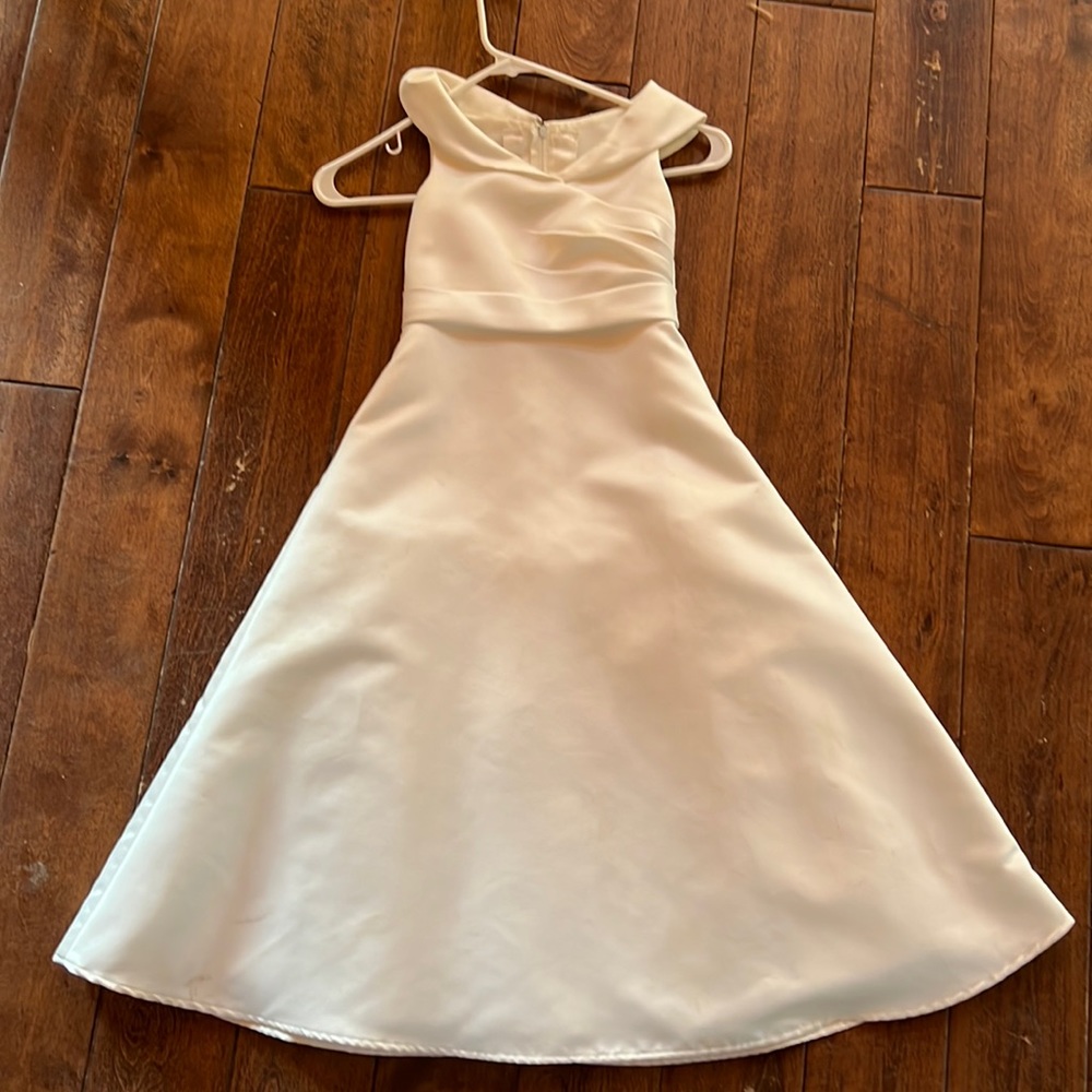 Ivory winter flower girl dress